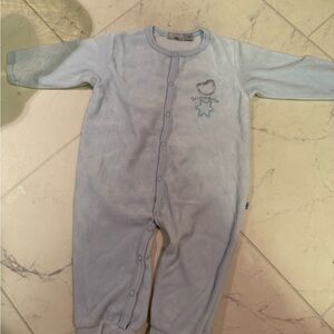 Baby Blue Onesie with Star and Bear Design 2 items